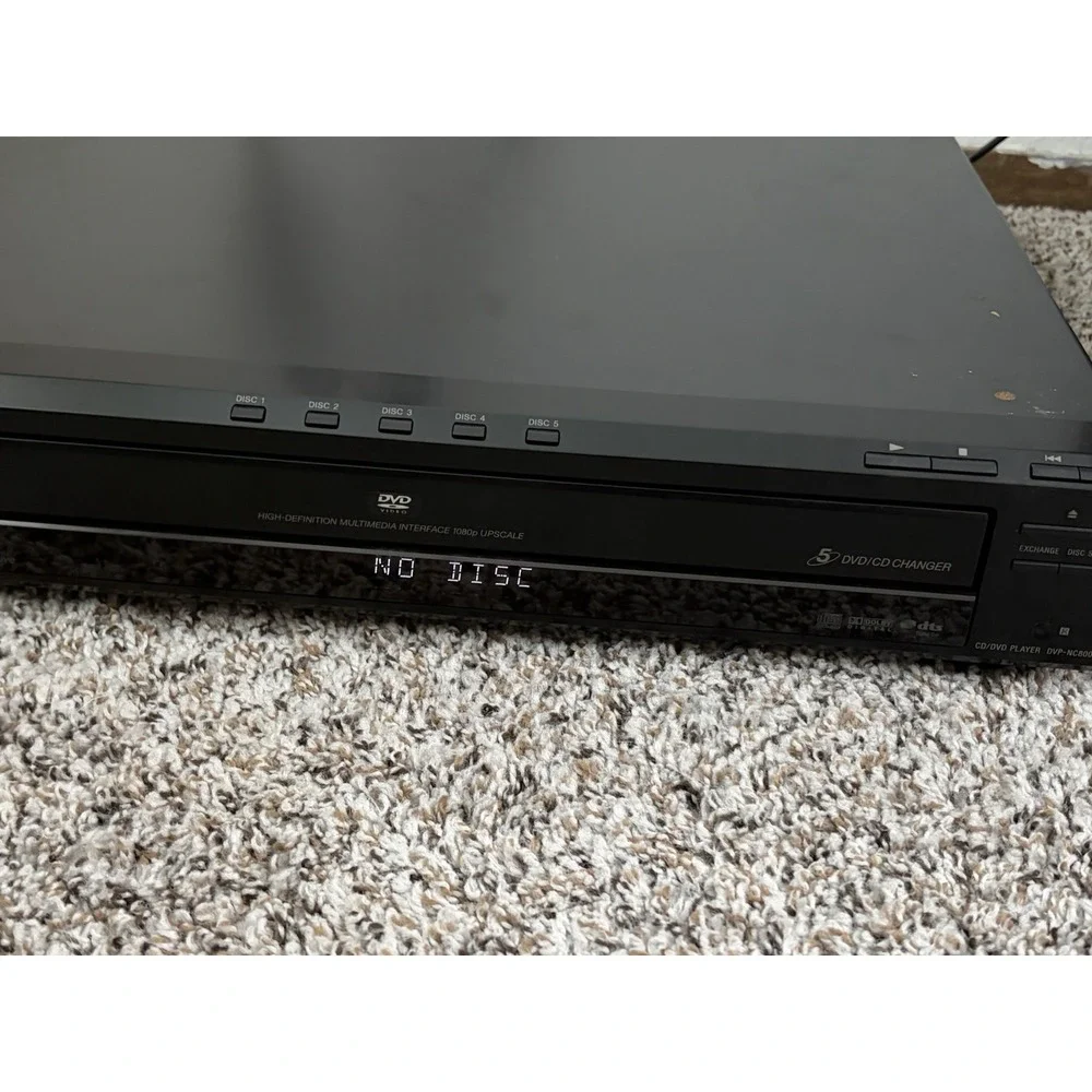Sony 5 Disc Changer Player Carousel (DVP-NC800H DVD/CD (HDMI)) No Remote Works